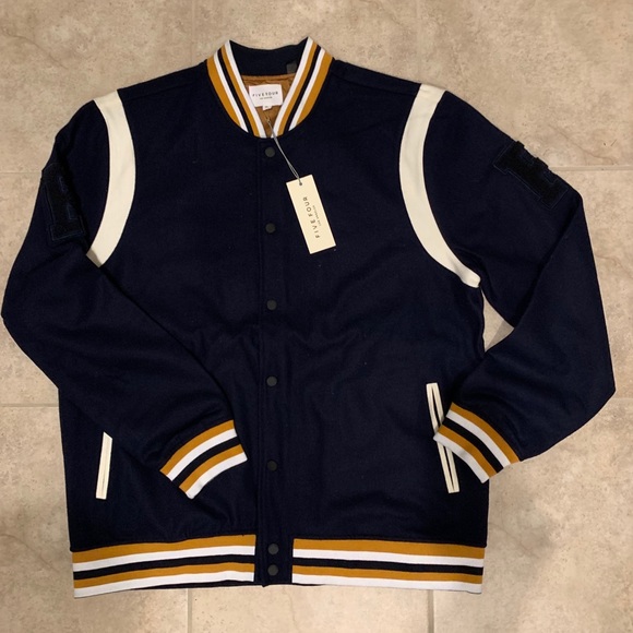 Five Four Menlo Club Letterman Bomber 